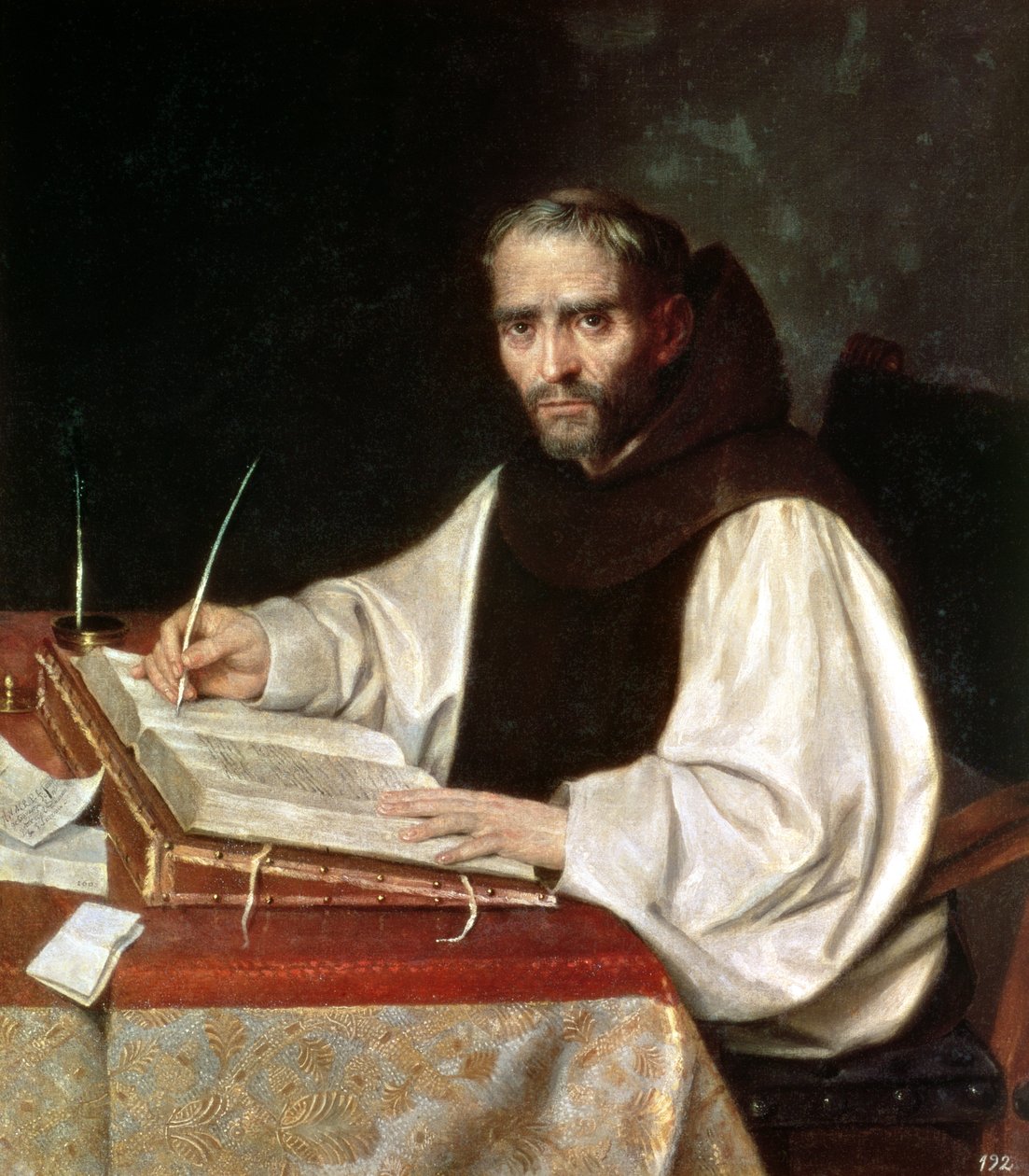 Portrait de José de Sigüenza, prieur et bibliothécaire du monastère de San Lorenzo - Spanish School