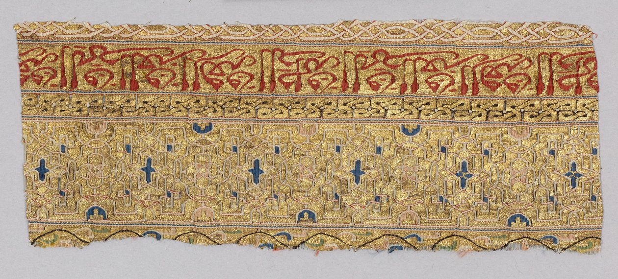 Fragment de textile de la dalmatique de San Valerius - Spanish School