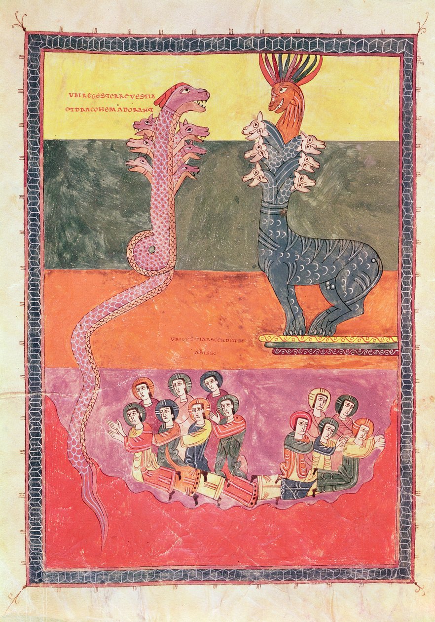 Les Dragons, du Beatus de Gérone - Spanish School