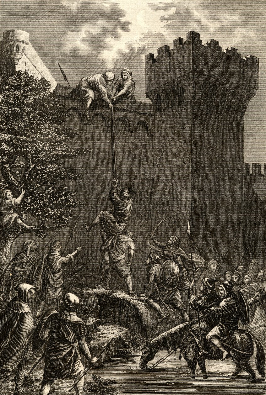 La prise de Cordoue par les Arabes en 712 après J.-C. - Spanish School