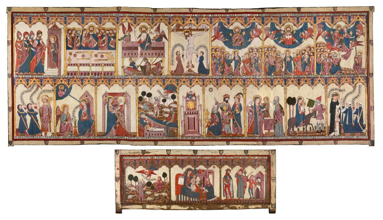 Retable et fronton de la vie du Christ et de la Vierge - Spanish