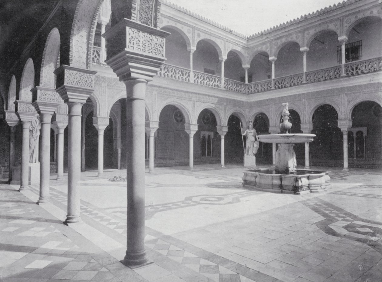 Tribunal de la maison de Pilate, Séville (photo n/b) - Spanish Photographer