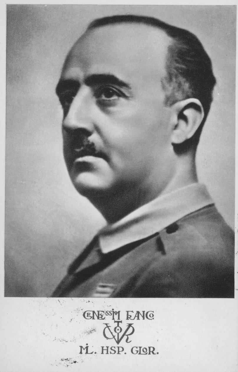 Francisco Franco, général et dictateur espagnol (photo n/b) - Spanish Photographer