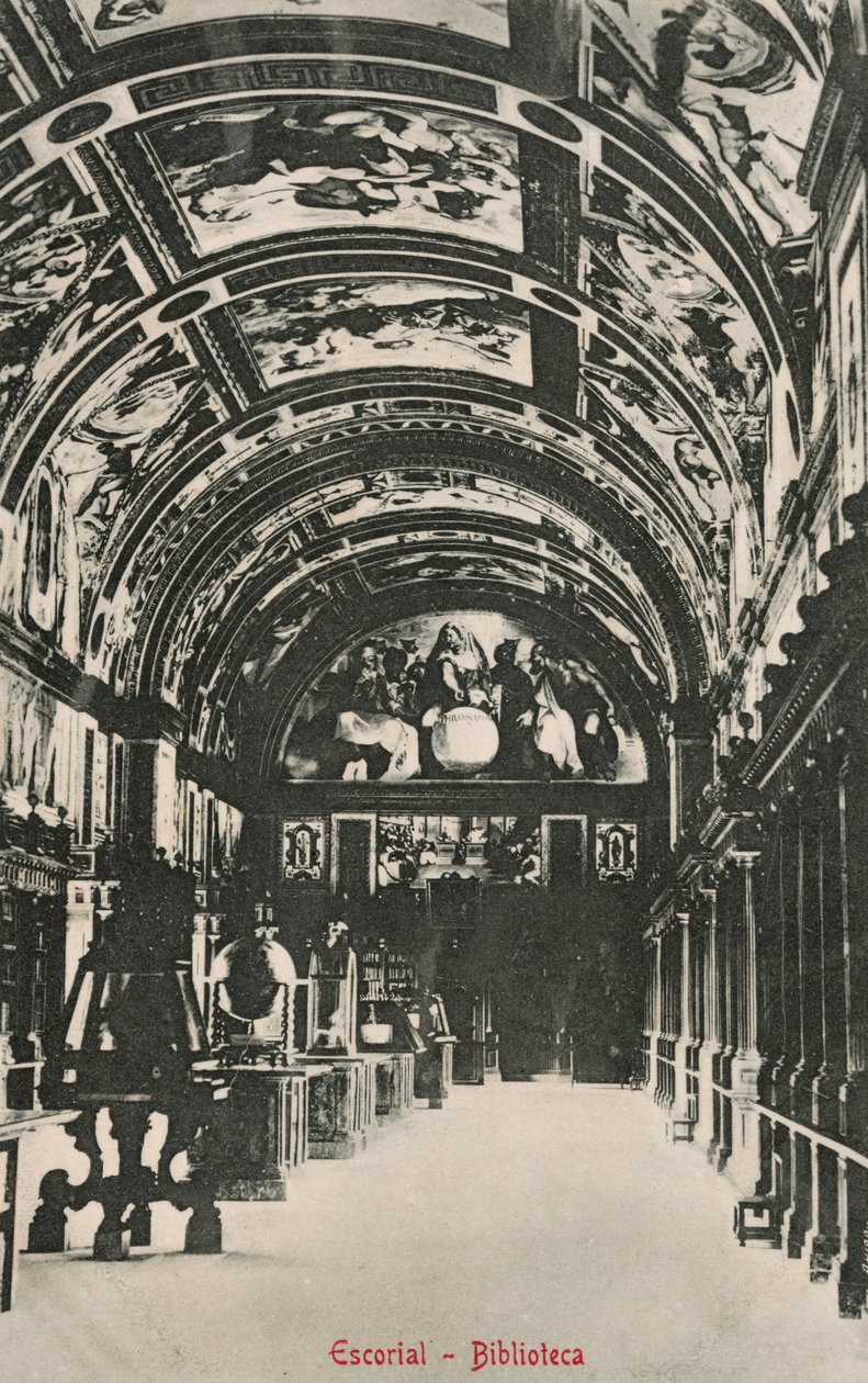 Bibliothèque de El Escorial, Espagne (photo n/b) - Spanish Photographer