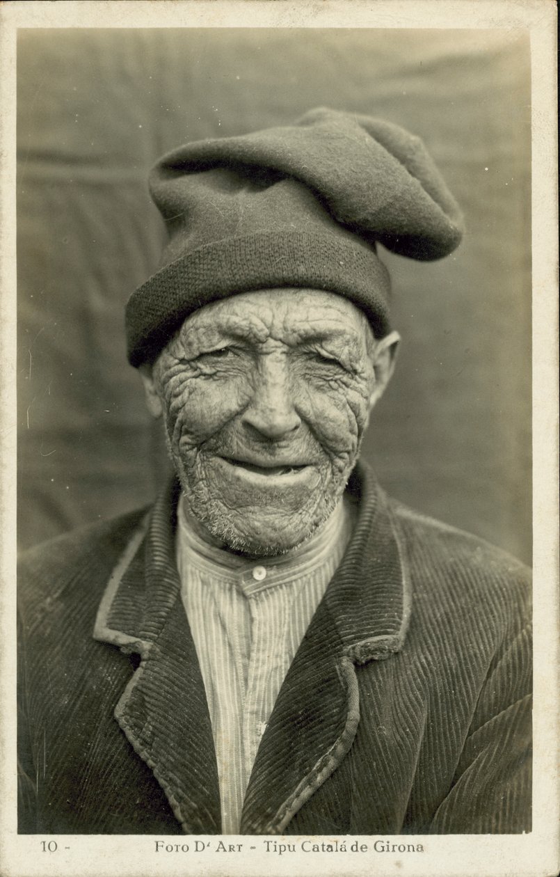 Vieil homme de Gérone, Espagne (photo n/b) - Spanish Photographer