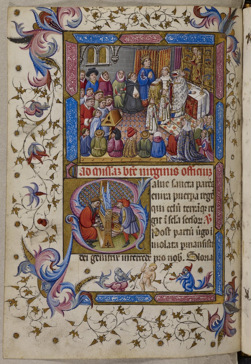 Alfonso V assiste à la messe, du Psautier et Heures d