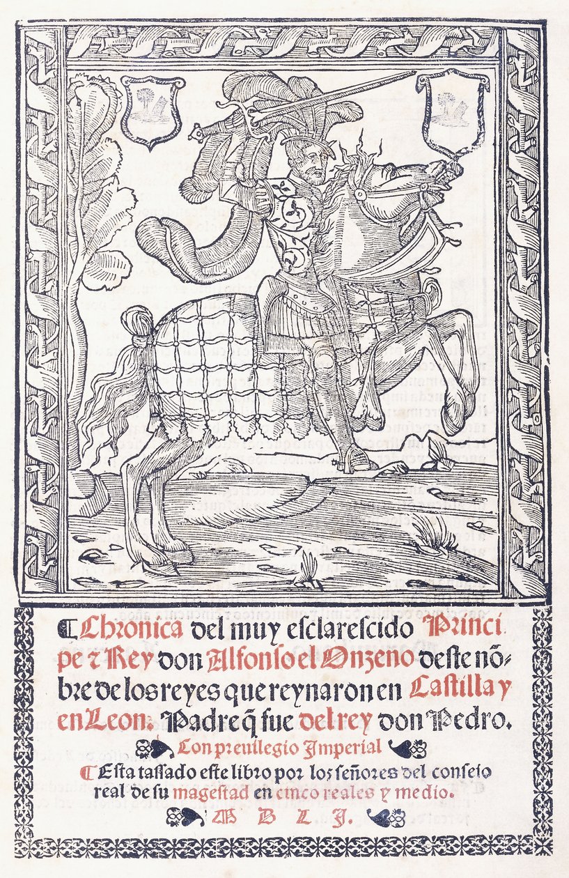 Alphonse XI, roi de Castille et de León, à cheval, 1551 - Spanish School