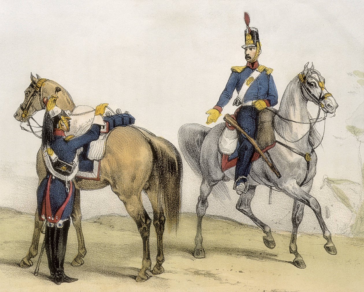 Historia organica de las armas de Infanteria y Caballeria espanolas. 1851 - 1859. Cavaliers sous le règne de Ferdinand VII d