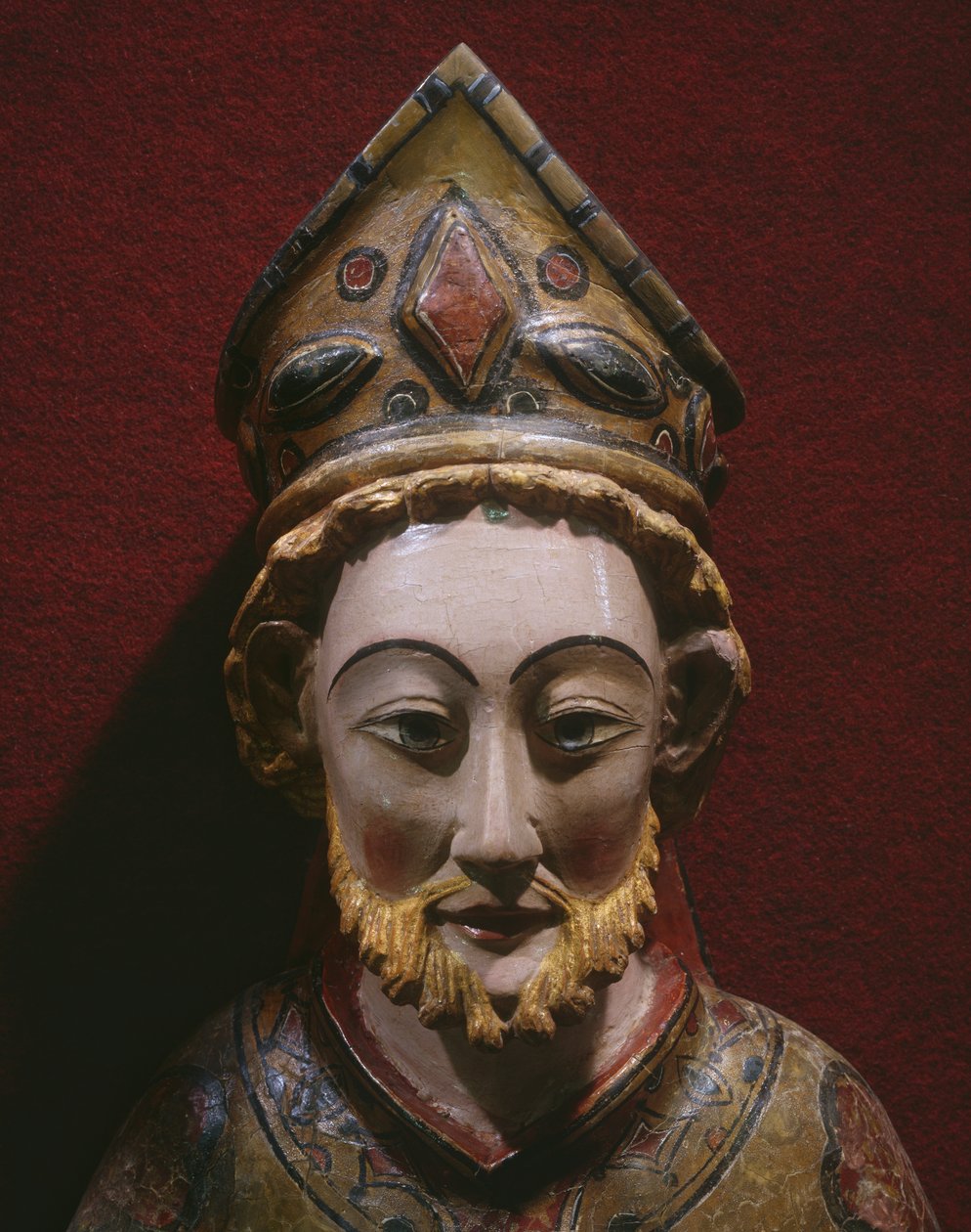 Tête de Saint Pierre, fin du 13ème siècle-début du 14ème siècle - Spanish School
