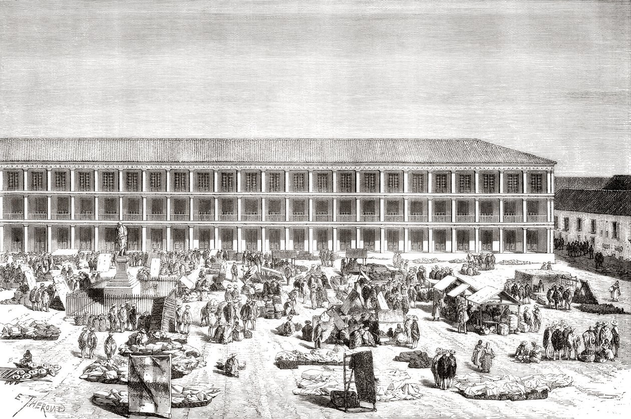 La Casa de los Portales, Plaza de Simon Bolivar, anciennement Plaza de la Constitución, Bogotá, Colombie - Spanish School