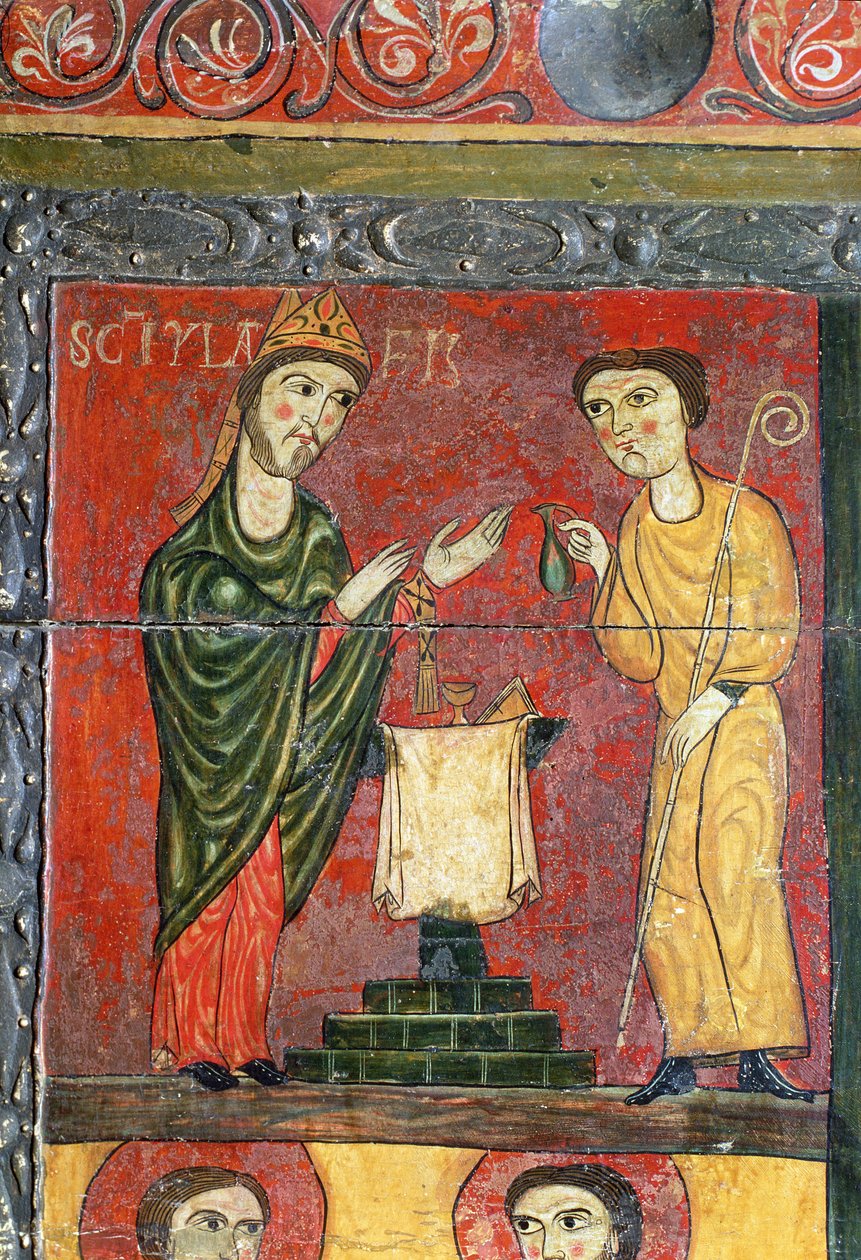 Messe par Saint Hilaire, autel, détail, première moitié du XIIIe siècle - Spanish School