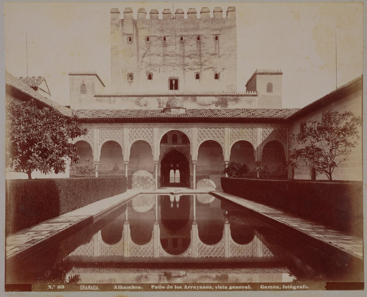 Patio de los Arrayanes, Alhambra, vers 1875-80 - Spanish School