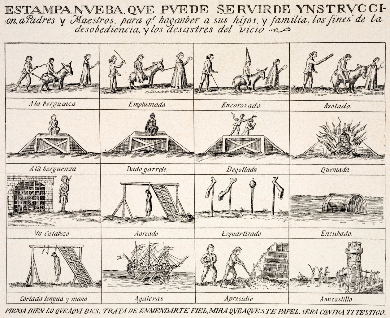 Traité pictural sur la moralité - Spanish School