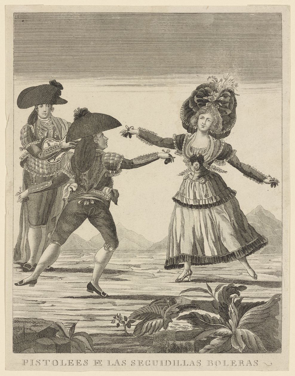Pistolees et las sequidillas boleras, vers 1790-99 - Spanish School