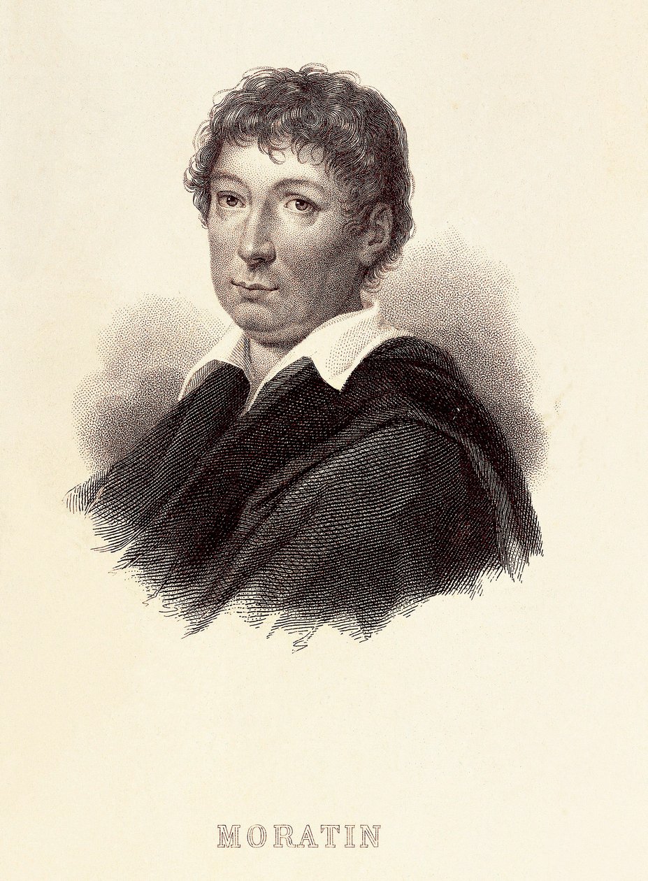 Portrait de Leandro Fernandez de Moratin (1760-1828), écrivain espagnol. Gravure du 19ème siècle. Musée Romantique de Madrid. - Spanish School