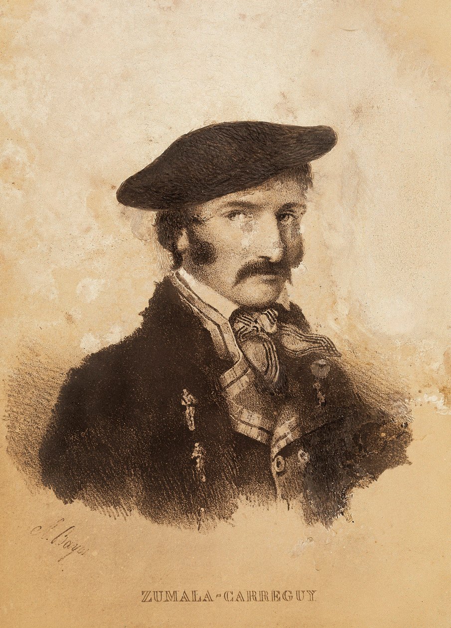 Portrait de Tomas Zumalacarregui (1788-1835), personnage de la campagne espagnole ou guerre d