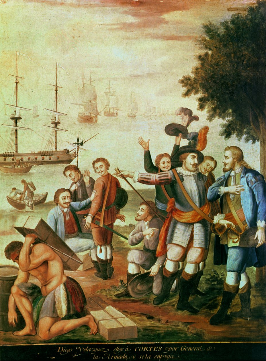 La Conquête du Mexique : Diego Velasquez de Cuellar (1465-1524) choisit Hernando Cortes (1485-1547) comme général de l