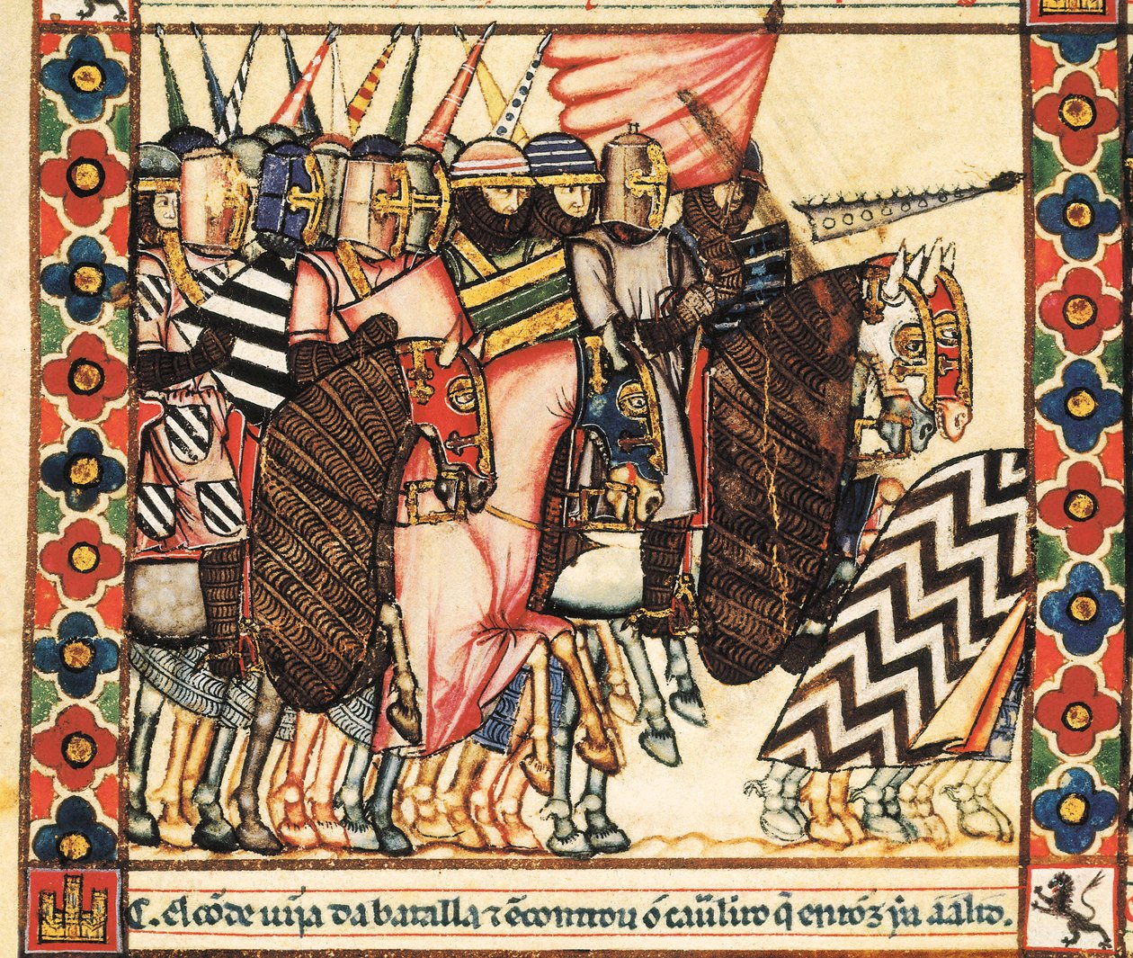 Le taureau de Plasencia, Chant 144, miniature tirée du cantique de Sainte Marie - Spanish School