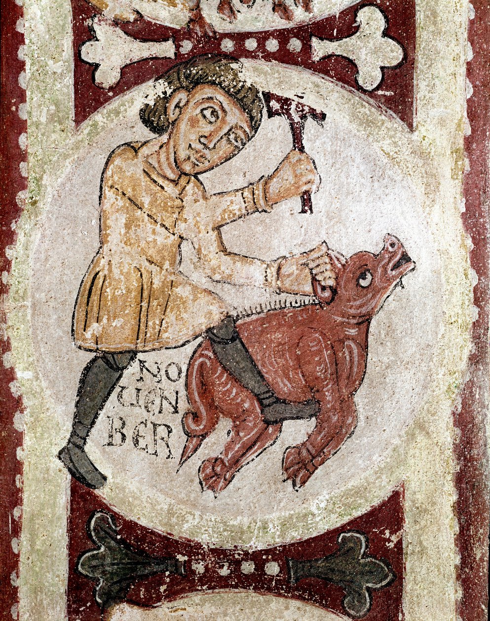 Le cycle des mois : novembre (abattage du cochon). (détail) - Spanish School