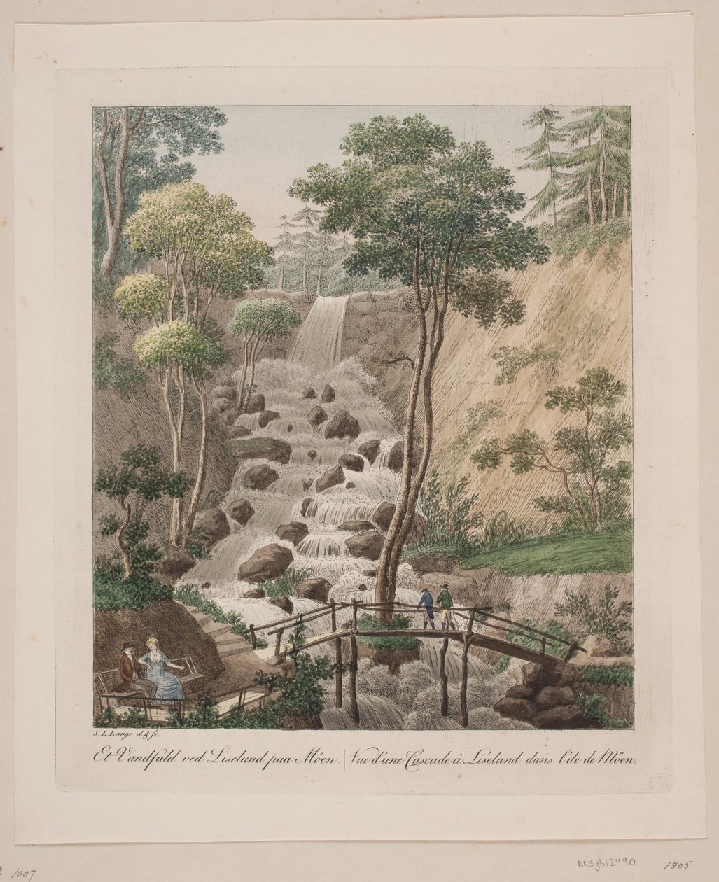 Une cascade à Liselund sur Møn - Søren L. Lange