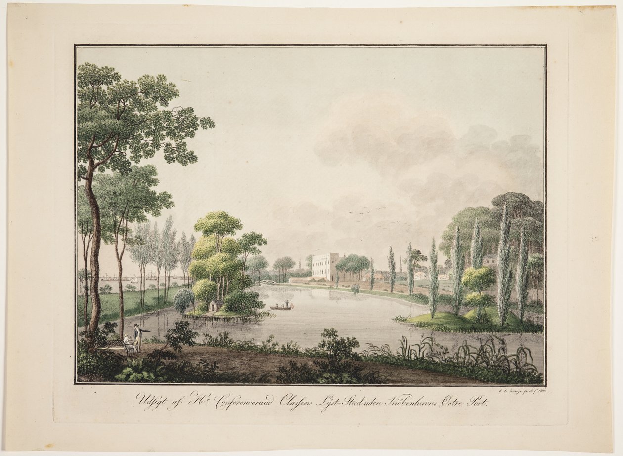 Vue de la résidence de M. le Conseiller Classen hors de la porte Est de Copenhague - Søren L. Lange