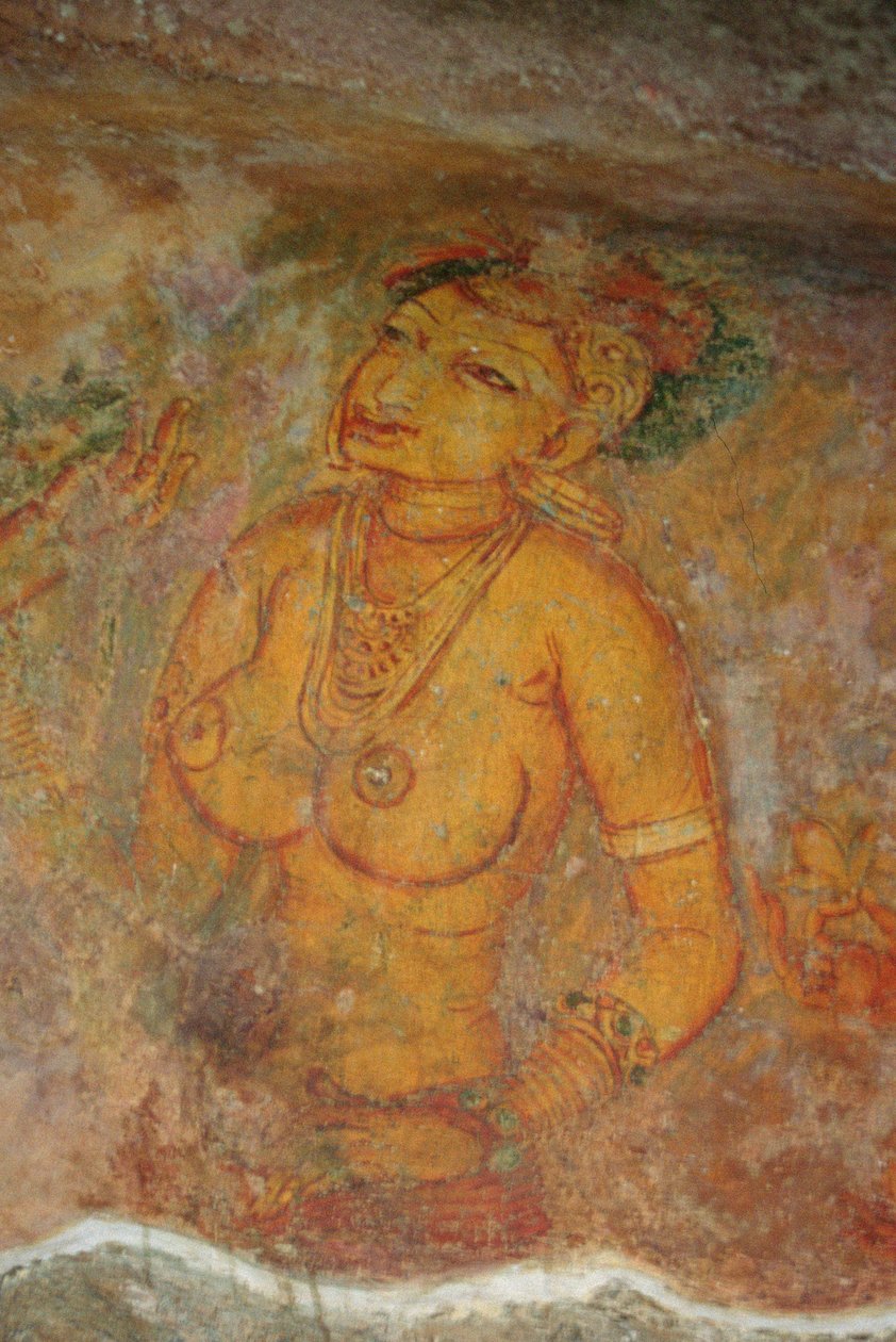 Les Demoiselles des Nuages, de la Forteresse de Roche (détail) - Sri Lankan School