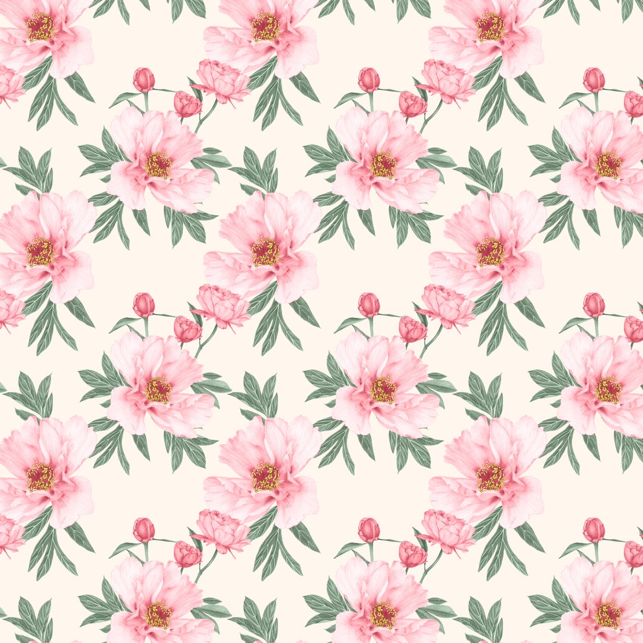 Motif de pivoines clair, 2020 - Stacy Hsu