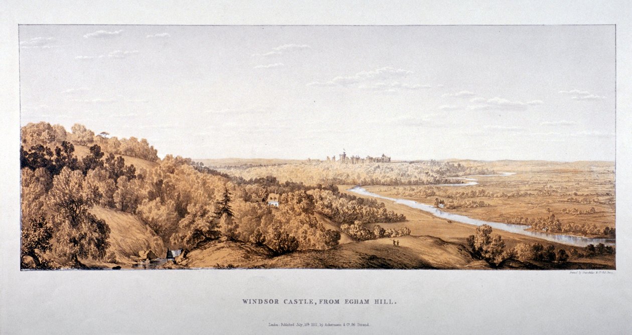 Vue du château de Windsor depuis Egham Hill, Berkshire, 1851 - Standidge and Co