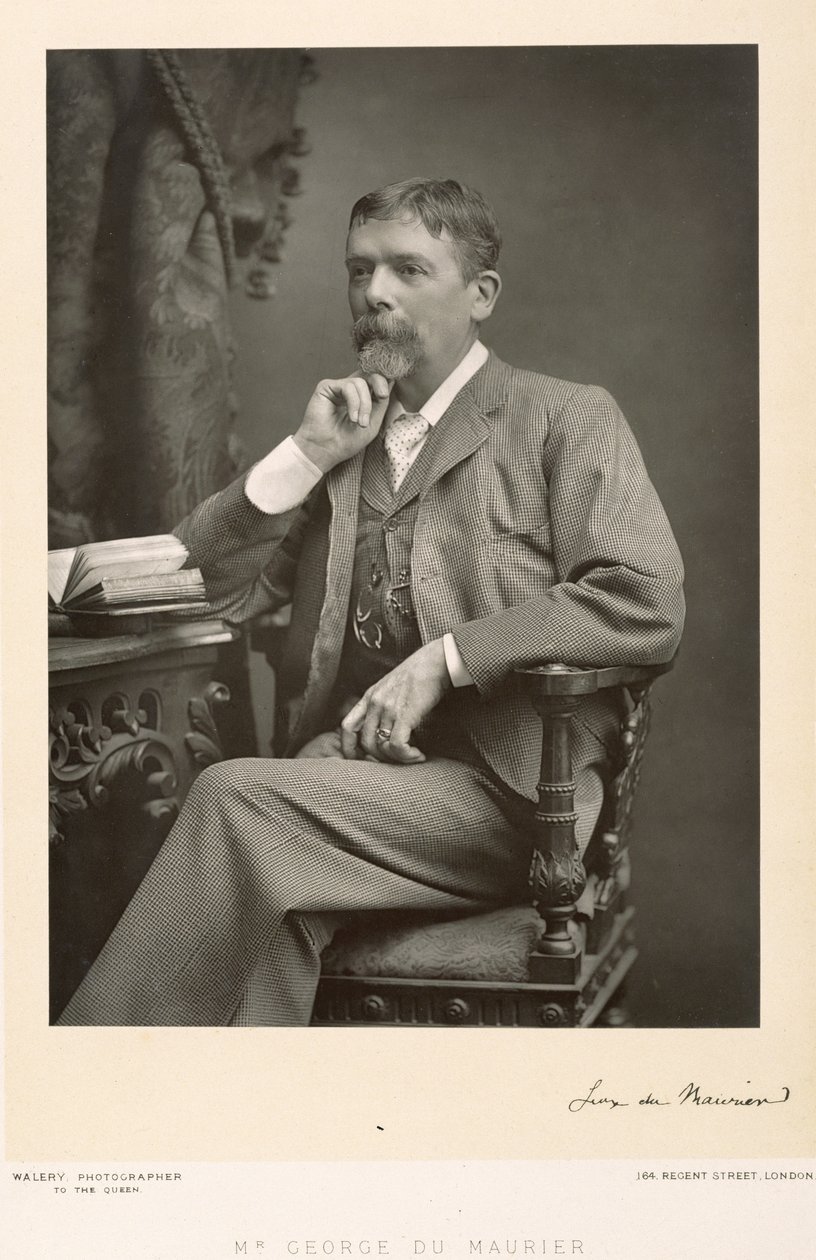 George du Maurier (1834-96), artiste, caricaturiste et romancier, portrait photographique - Stanislaus Walery