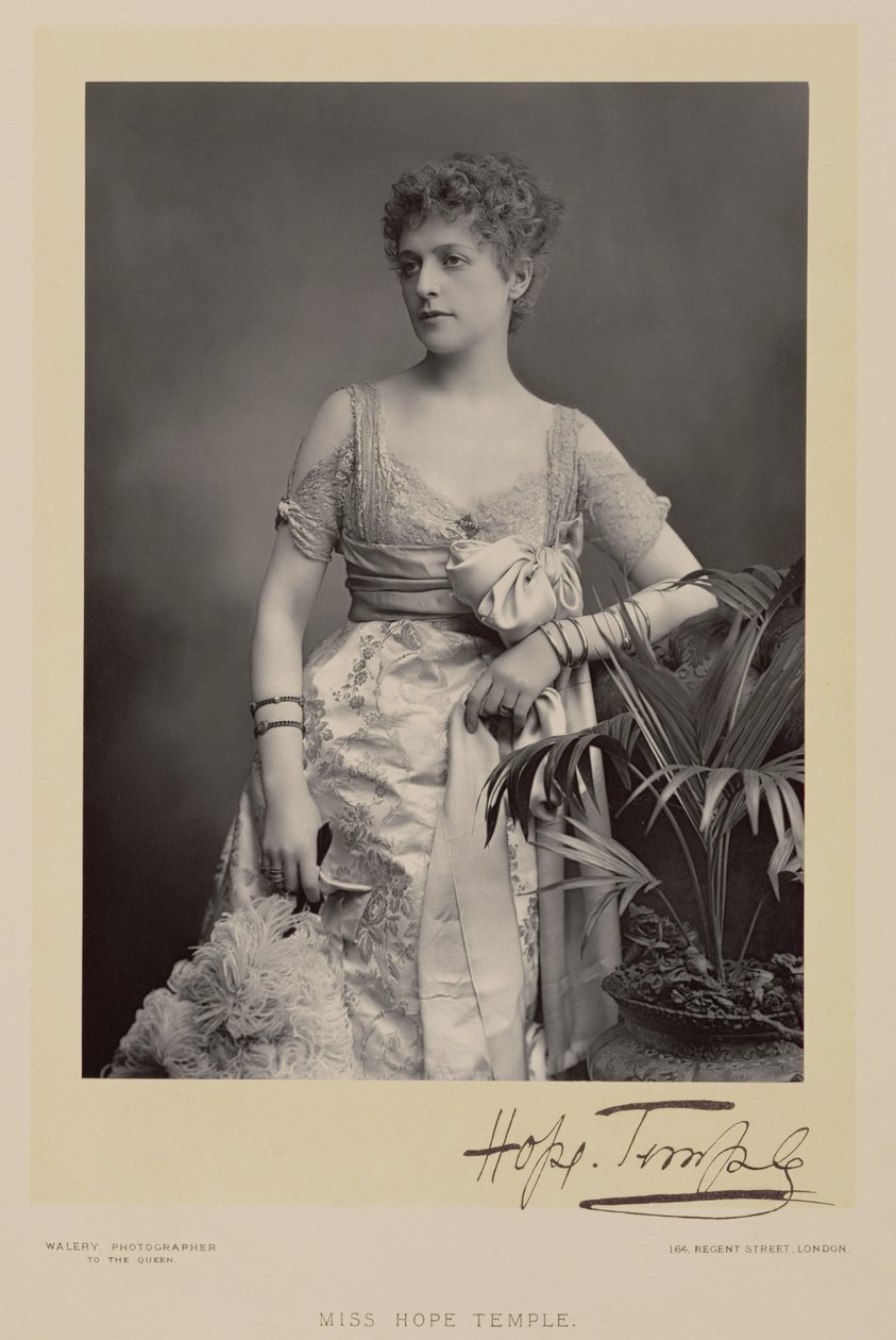 Miss Hope Temple, portrait photographique - Stanislaus Walery