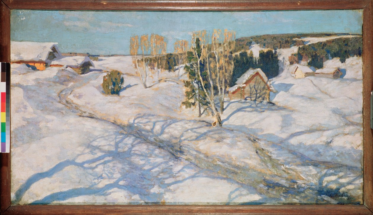 Neige bleue. Peinture de Stanislav Yulianovich Zhukovsky (Joukovski) (1873-1944), huile sur toile - Stanislav Joulianovitch Joukovski