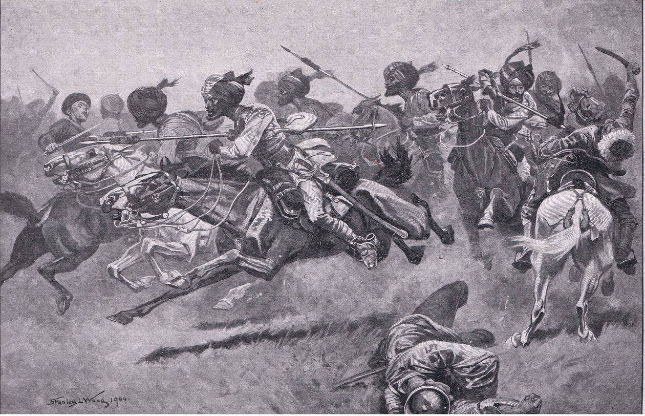 Expédition à Pao-Ting-Fu : une charge des lanciers bengalis - Stanley L. Wood