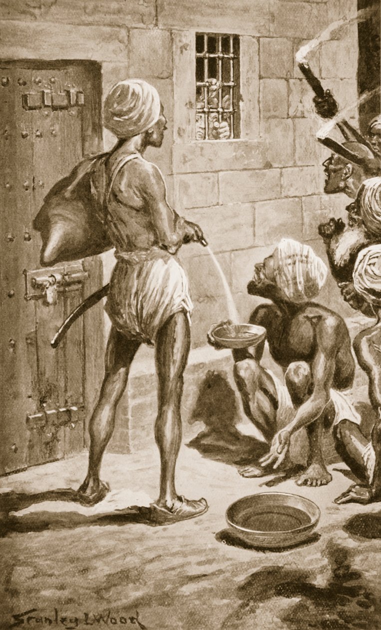 Le Trou Noir, Vieux Fort William, 18 juin 1756, illustration de 