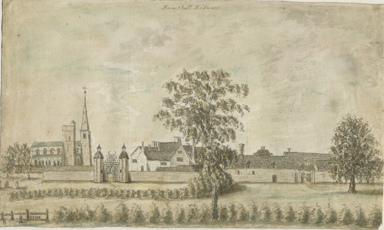 Hamstall Ridware - Église et manoir : peinture à l