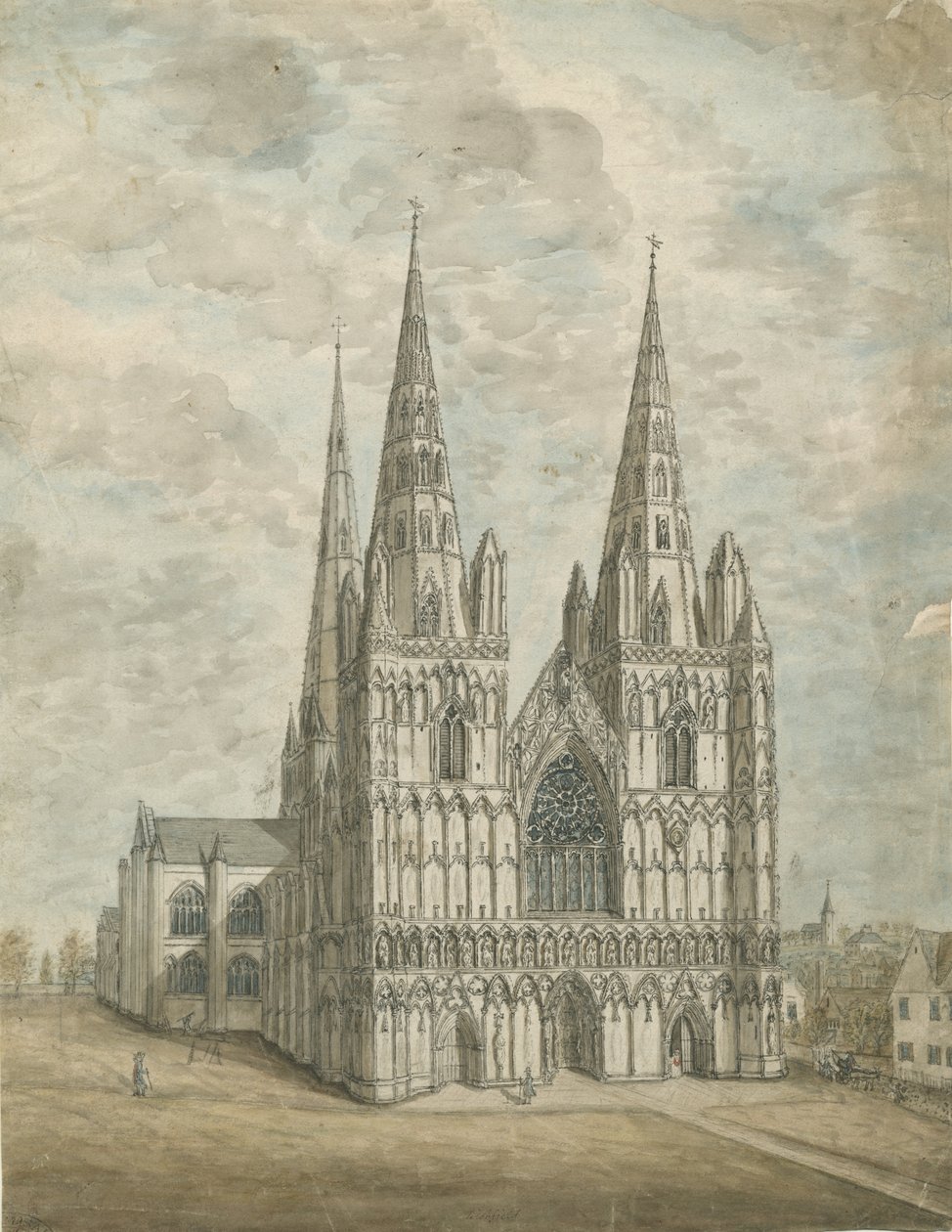 Cathédrale de Lichfield - Façade Ouest - Stebbing Shaw