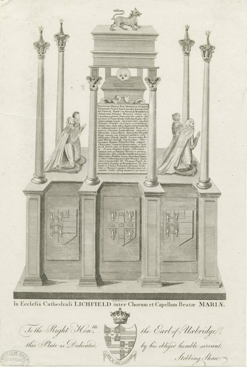 Cathédrale de Lichfield - Tombe de William Paget - Stebbing Shaw