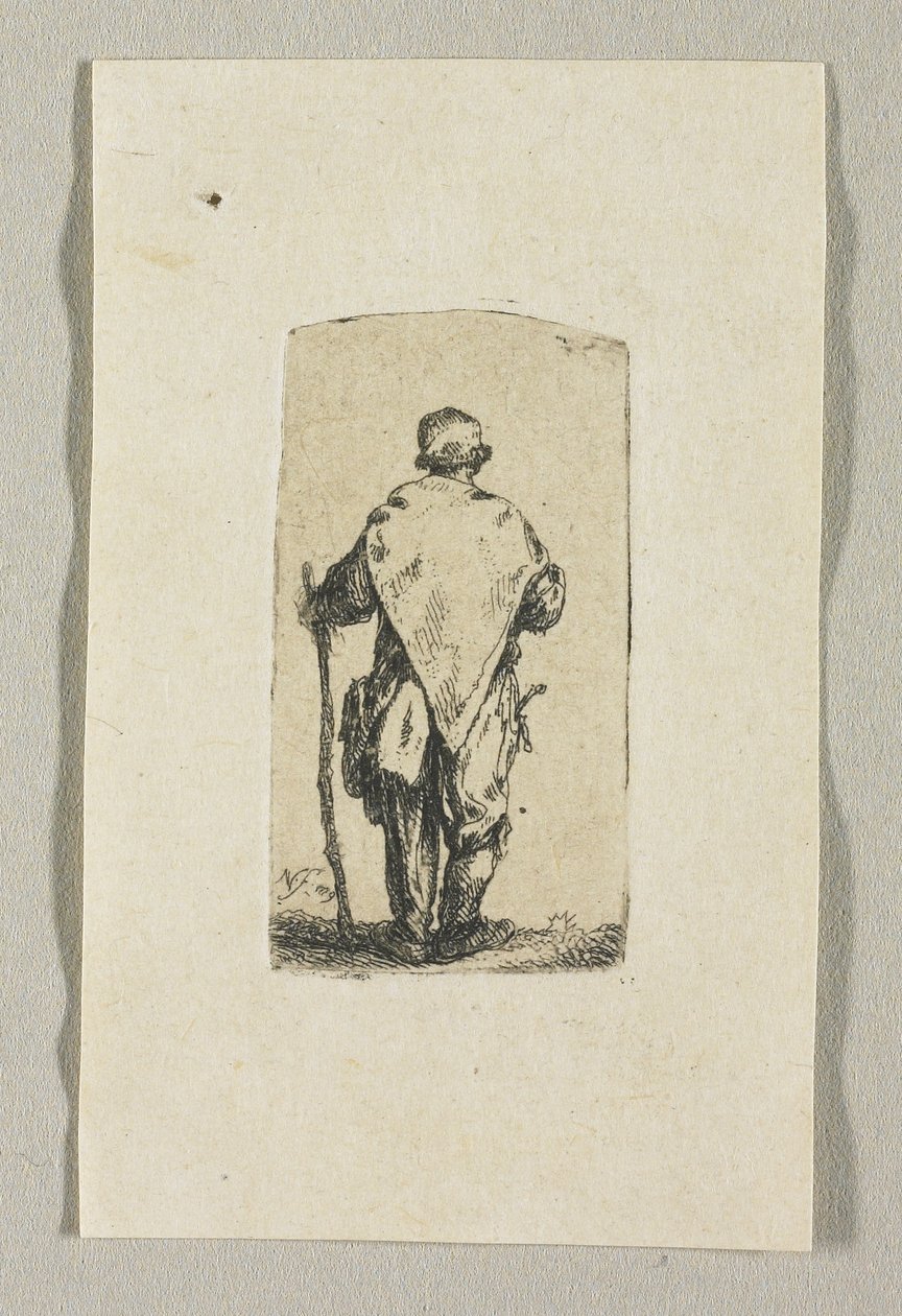 Homme debout portant un tissu blanc - Stefan Juliusz Norblin de la Gourdaine
