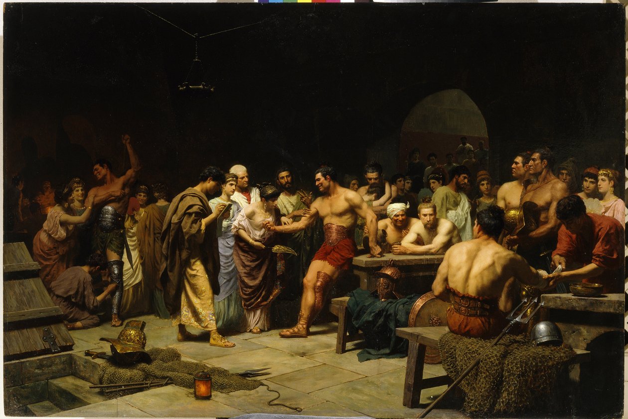 Les gladiateurs avant leur entrée dans l