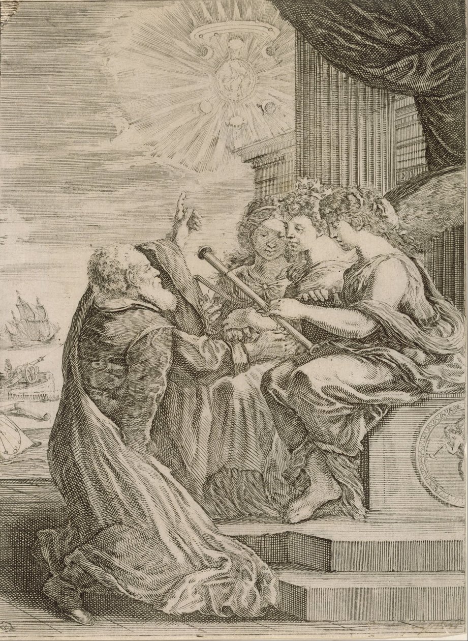 Frontispice pour Opere di Galileo Galilei - Stefano della Bella