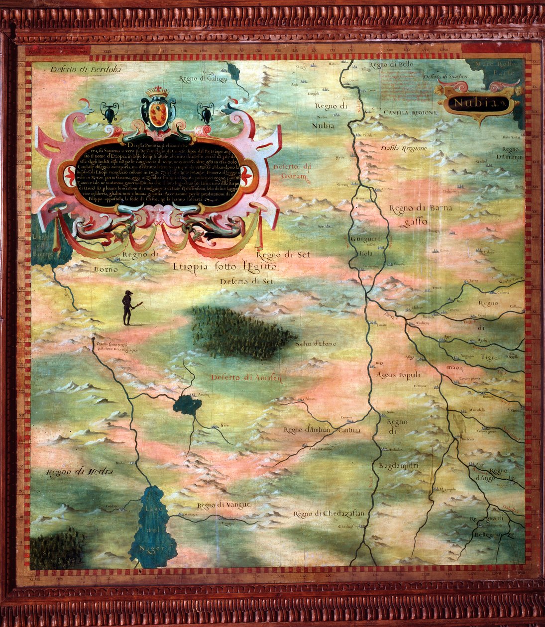 Afrique (Nubie et Égypte) Carte réalisée par Stefano Bonsignori vers 1581 - Stefano Buonsignori
