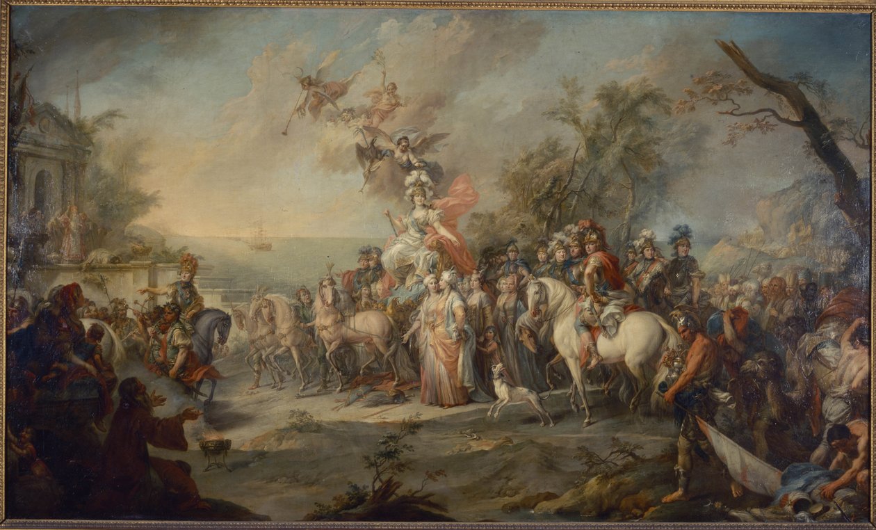 Allégorie de la victoire de la Grande Catherine sur les Turcs et les Tatars - Stefano Torelli