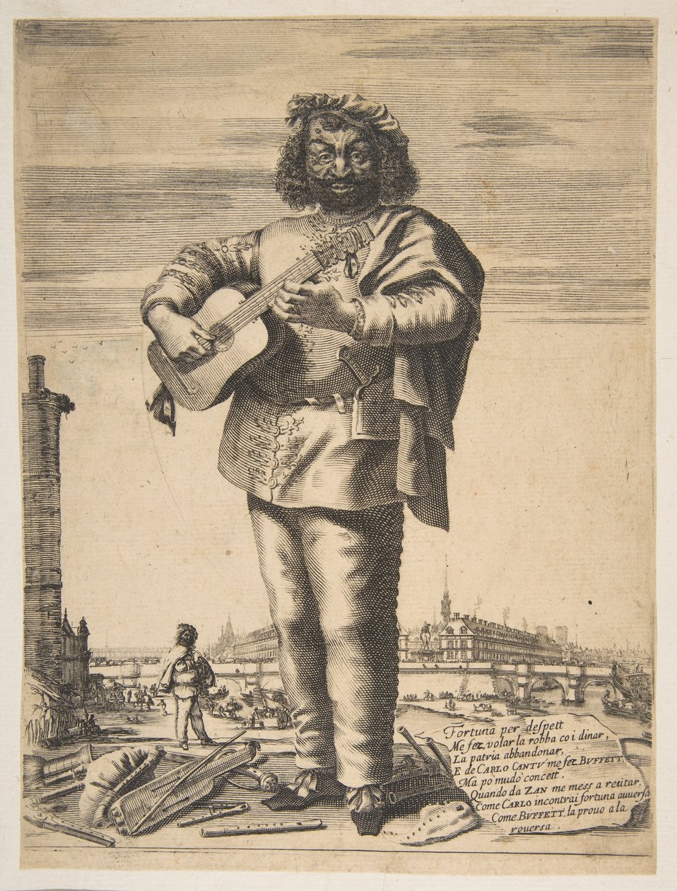 Carlo Cantu dit Buffetto, 1646. Créateurs : Stefano della Bella, Jean Couvay - Stefano della Bella, Jean Couvay