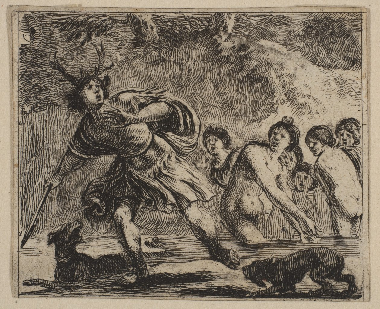 Actéon, du Jeu de la Mythologie, 1644 - Stefano della Bella