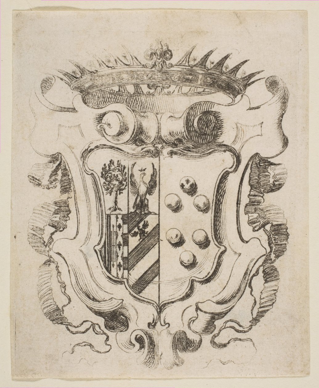Armes des Médicis avec Della Rovere, 1637 - Stefano della Bella