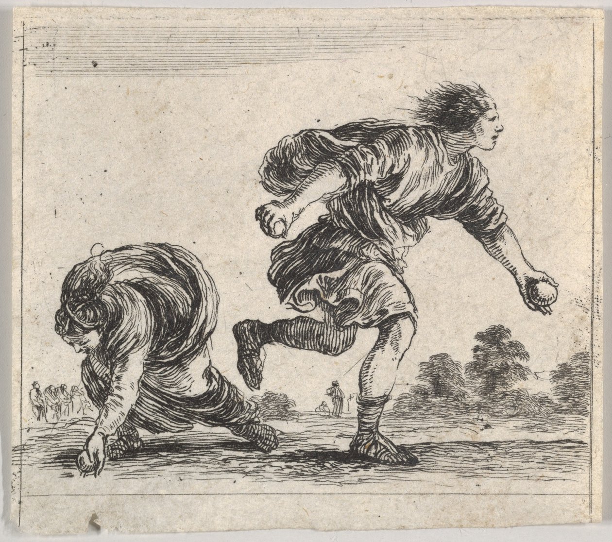 Atalante et Hippomène, du Jeu de la Mythologie, 1644 - Stefano della Bella