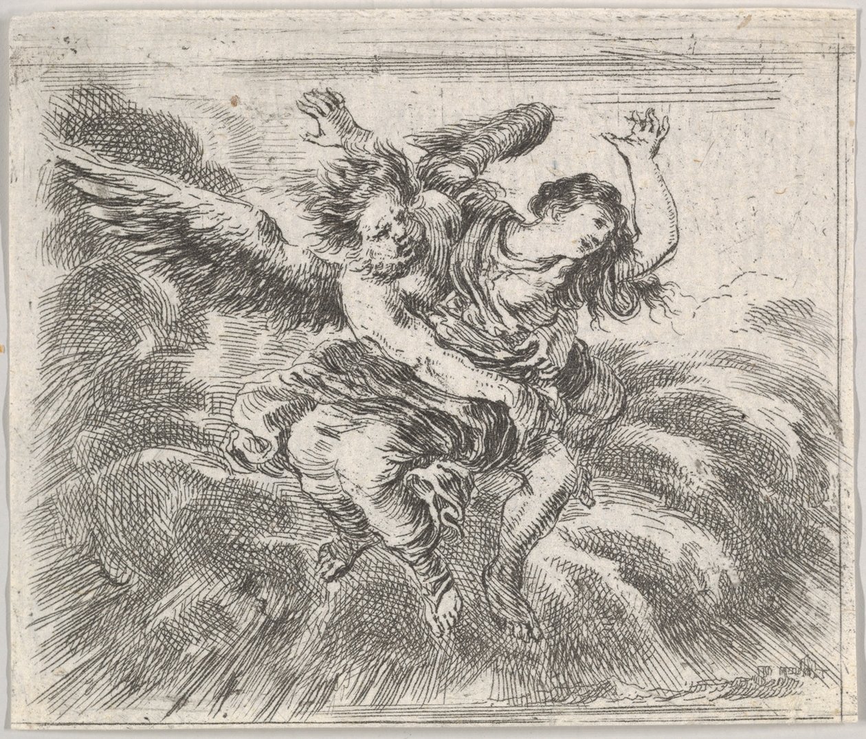 Borée et Orithye, du Jeu de la Mythologie, 1644 - Stefano della Bella