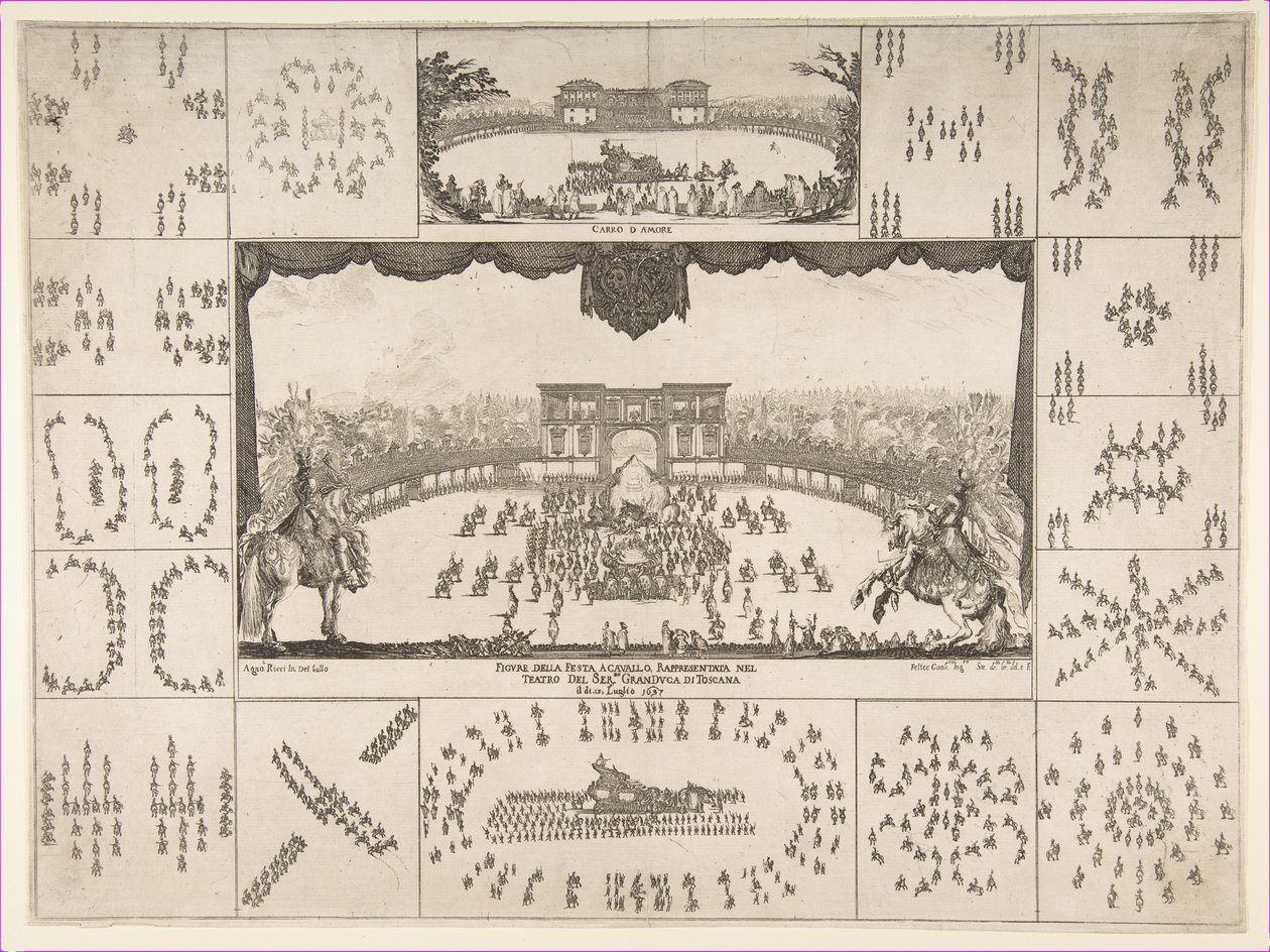 Carrousel à Florence pour le mariage du Grand-Duc Ferdinand II, 1637 - Stefano della Bella
