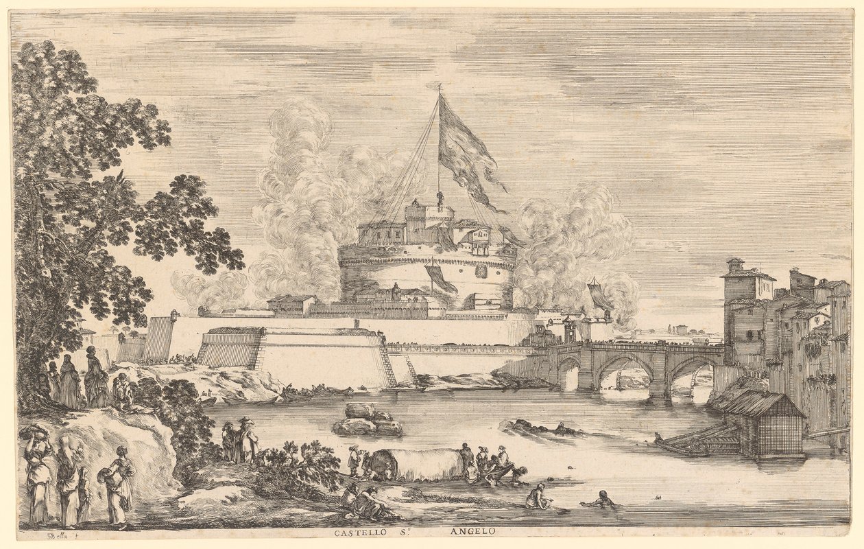 Le château Saint-Ange à Rome - Stefano della Bella