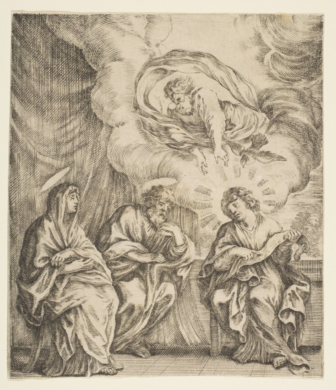 Enfant Jésus expliquant les Écritures à sa mère et à Saint Joseph - Stefano della Bella