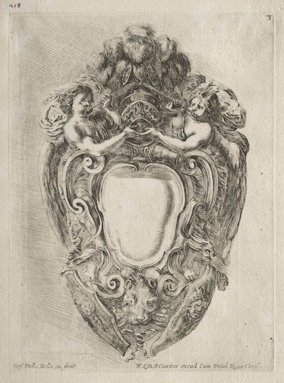 Collection de divers caprices et nouveaux dessins de cartouches et ornements : No. 3 - Stefano della Bella